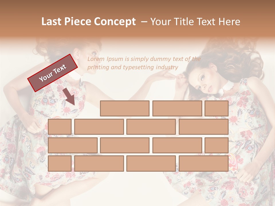 A Girl In A Dress PowerPoint Template