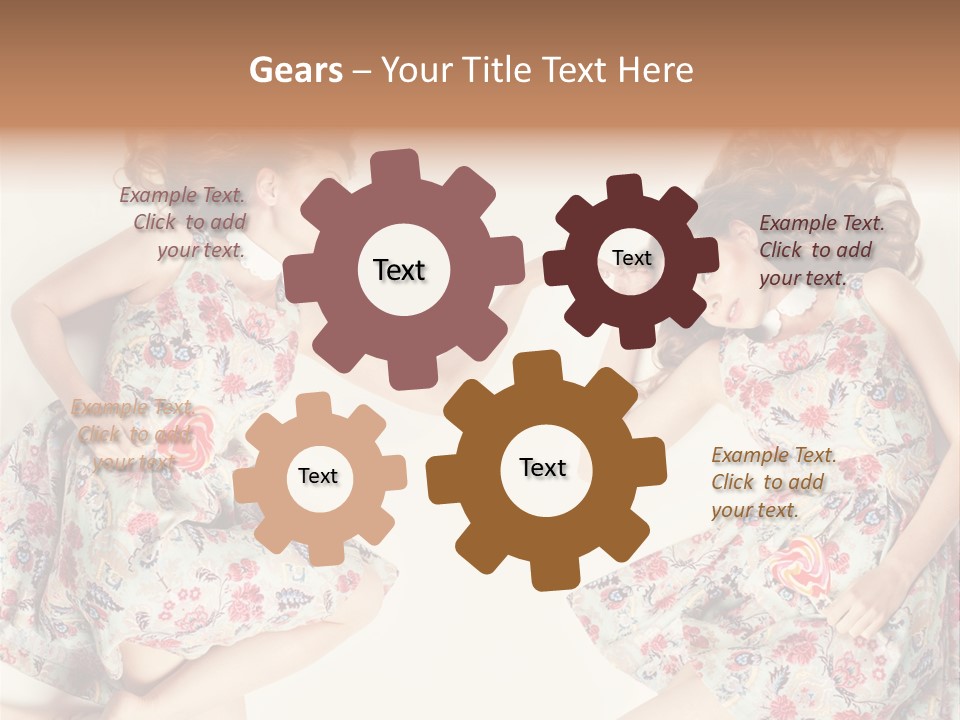 A Girl In A Dress PowerPoint Template