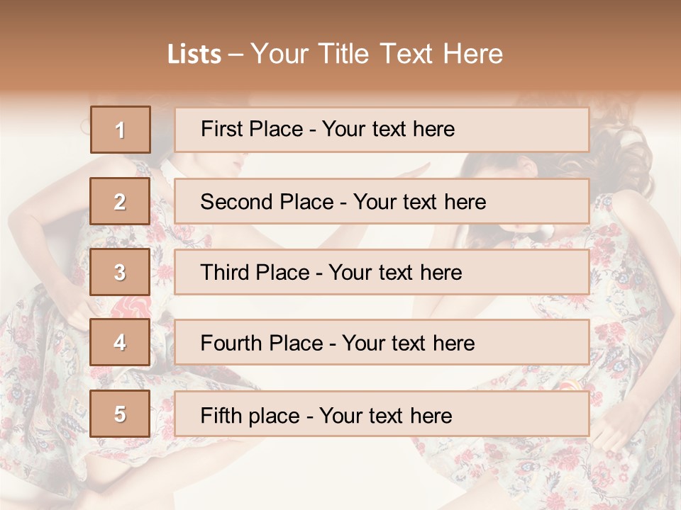 A Girl In A Dress PowerPoint Template