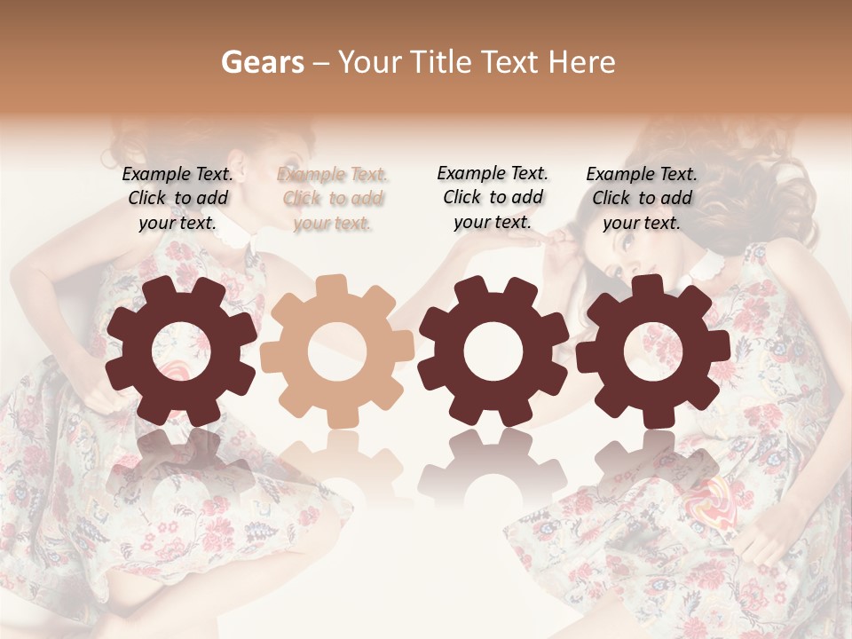 A Girl In A Dress PowerPoint Template