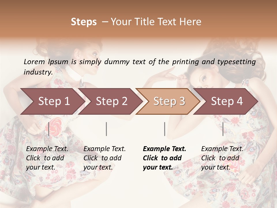 A Girl In A Dress PowerPoint Template