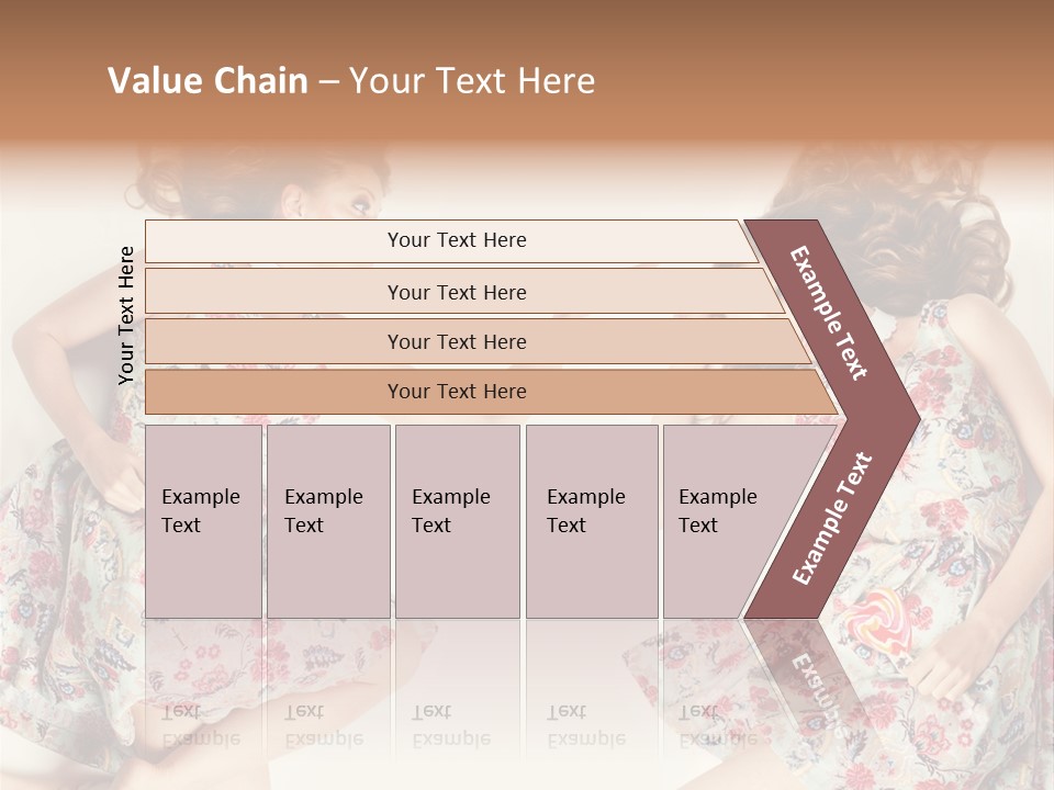 A Girl In A Dress PowerPoint Template