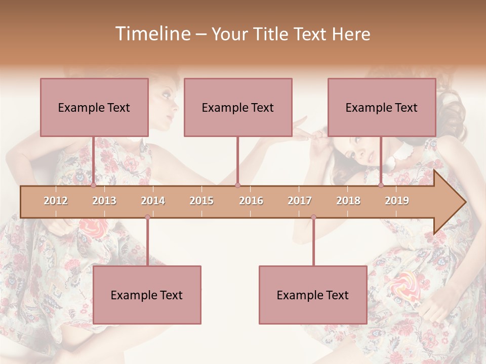 A Girl In A Dress PowerPoint Template