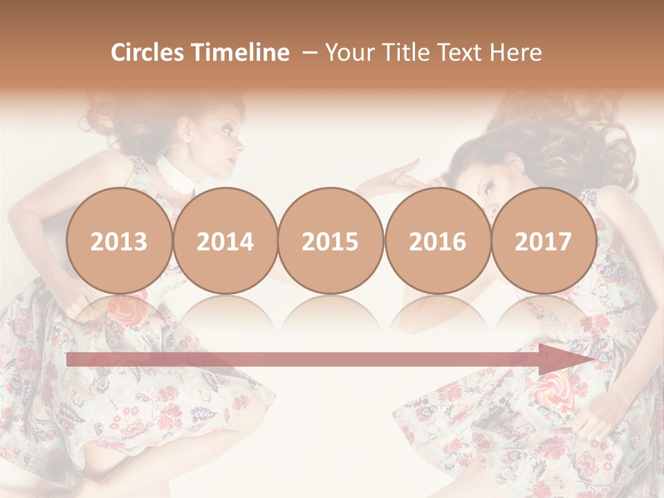 A Girl In A Dress PowerPoint Template