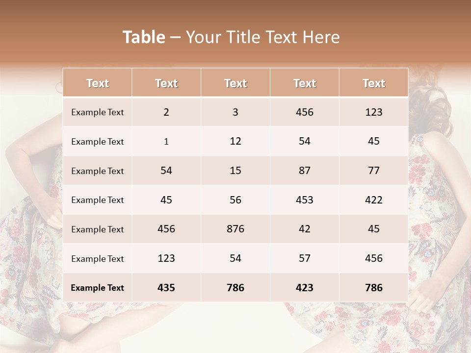 A Girl In A Dress PowerPoint Template