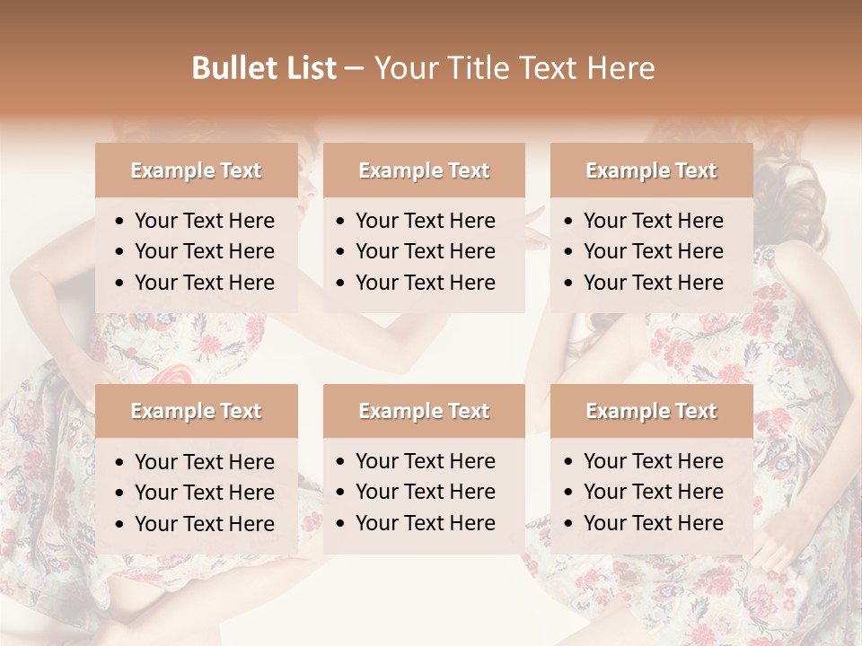 A Girl In A Dress PowerPoint Template