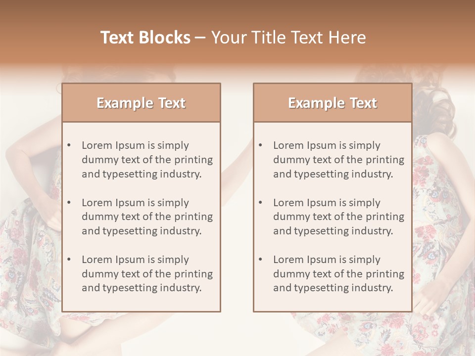 A Girl In A Dress PowerPoint Template