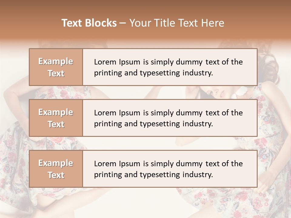 A Girl In A Dress PowerPoint Template