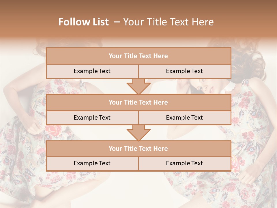 A Girl In A Dress PowerPoint Template