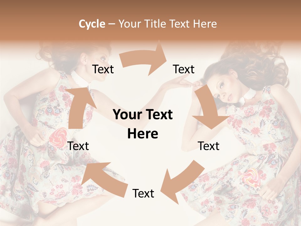 A Girl In A Dress PowerPoint Template