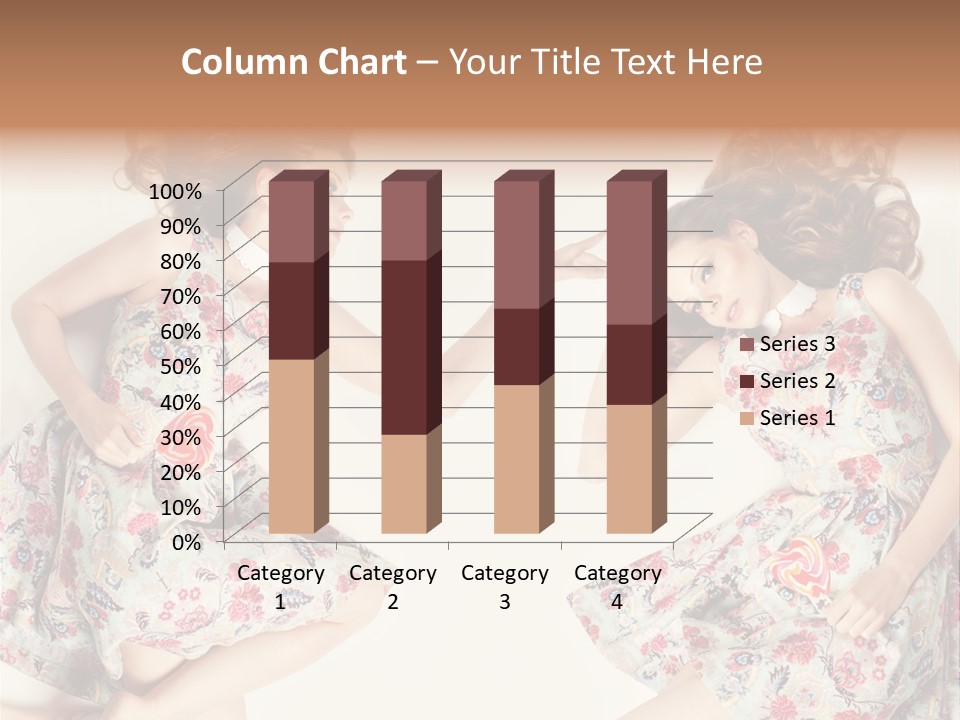 A Girl In A Dress PowerPoint Template