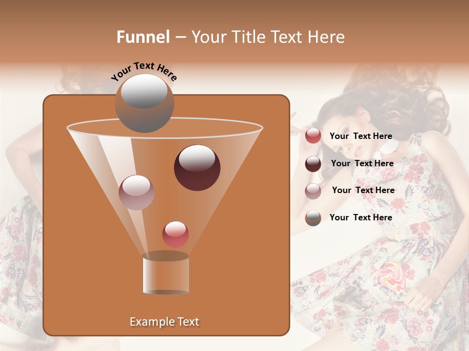 A Girl In A Dress PowerPoint Template