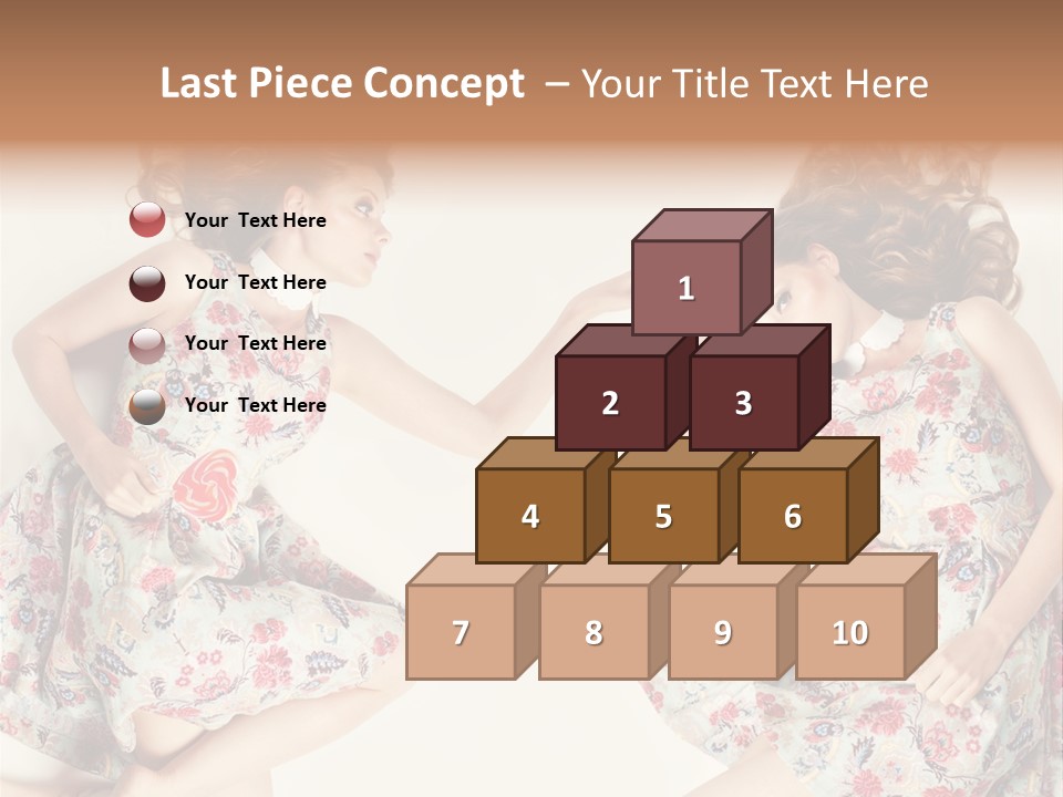 A Girl In A Dress PowerPoint Template