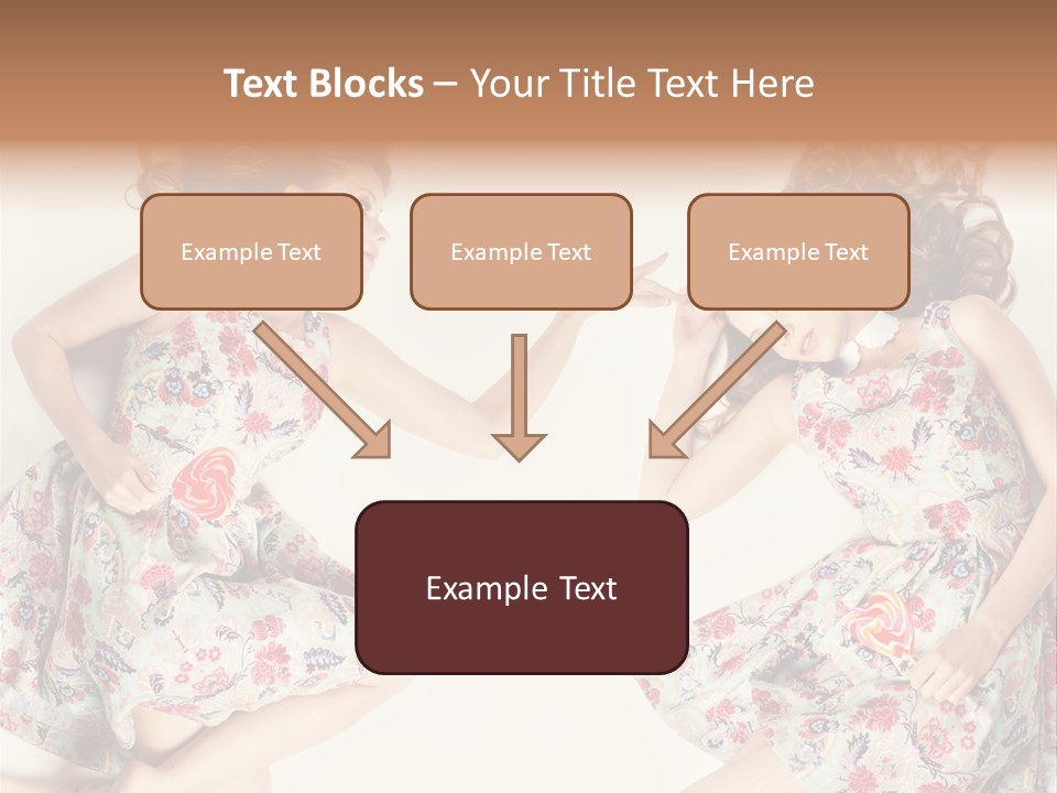 A Girl In A Dress PowerPoint Template