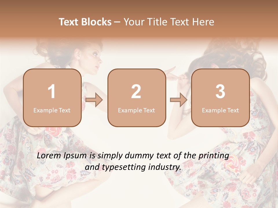 A Girl In A Dress PowerPoint Template