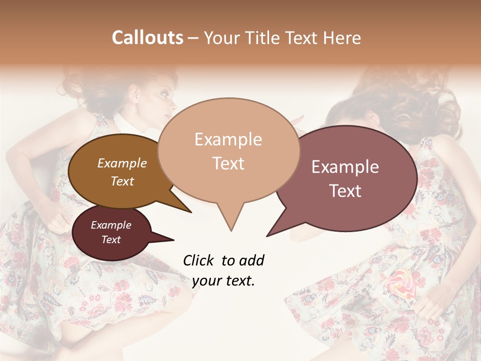 A Girl In A Dress PowerPoint Template