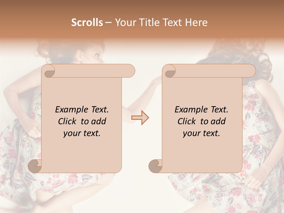 A Girl In A Dress PowerPoint Template