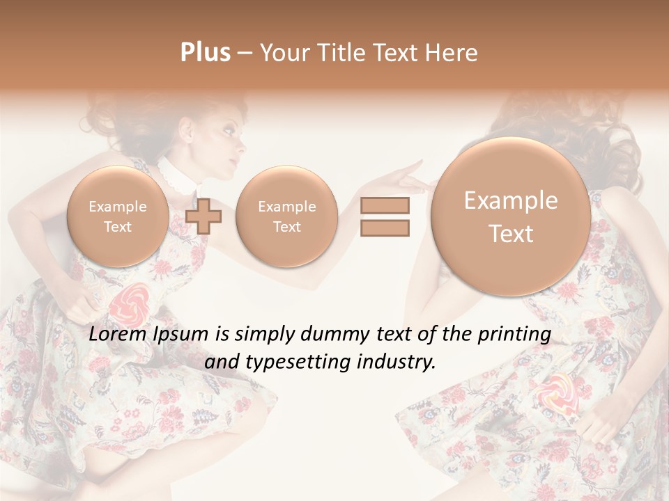 A Girl In A Dress PowerPoint Template