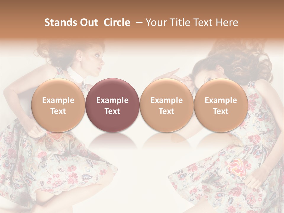 A Girl In A Dress PowerPoint Template