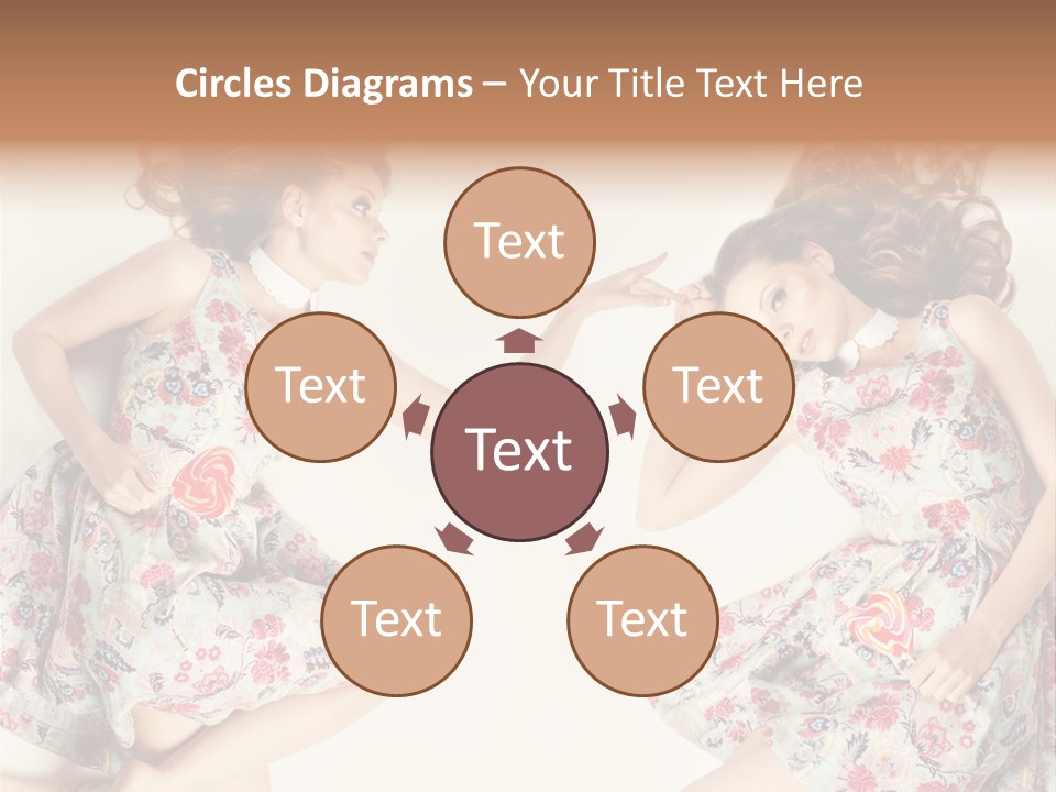 A Girl In A Dress PowerPoint Template