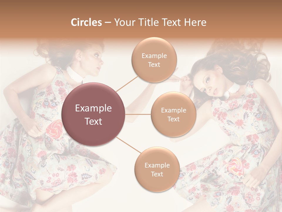 A Girl In A Dress PowerPoint Template