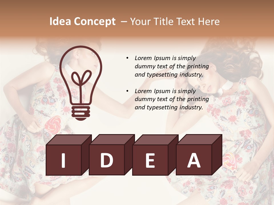 A Girl In A Dress PowerPoint Template