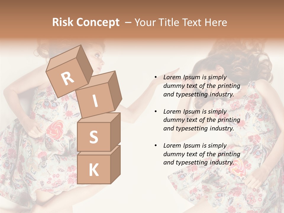 A Girl In A Dress PowerPoint Template