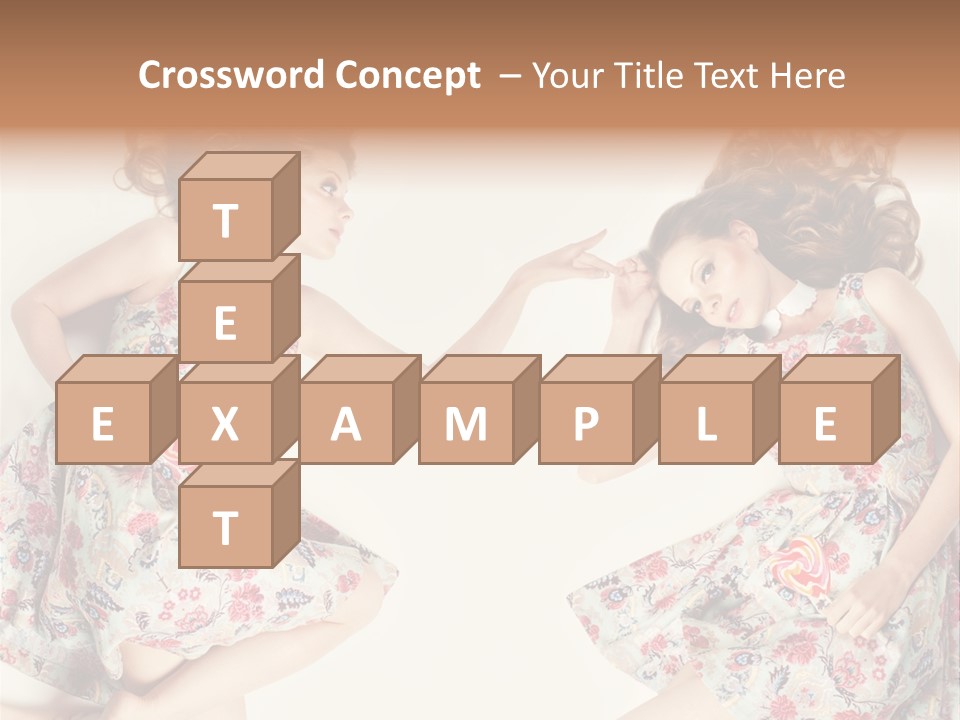 A Girl In A Dress PowerPoint Template