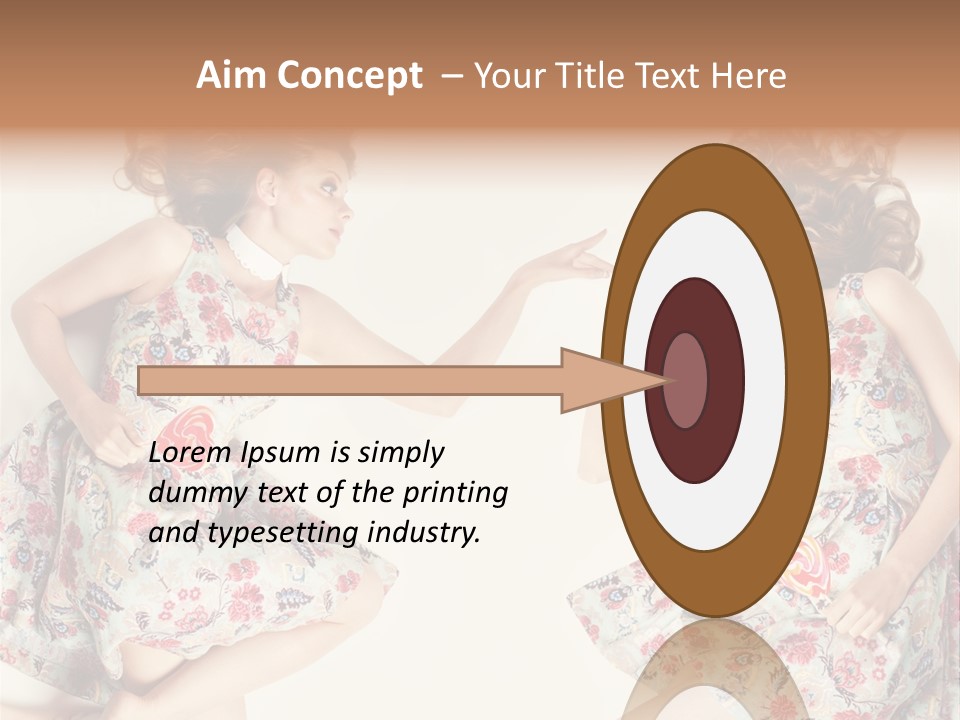 A Girl In A Dress PowerPoint Template