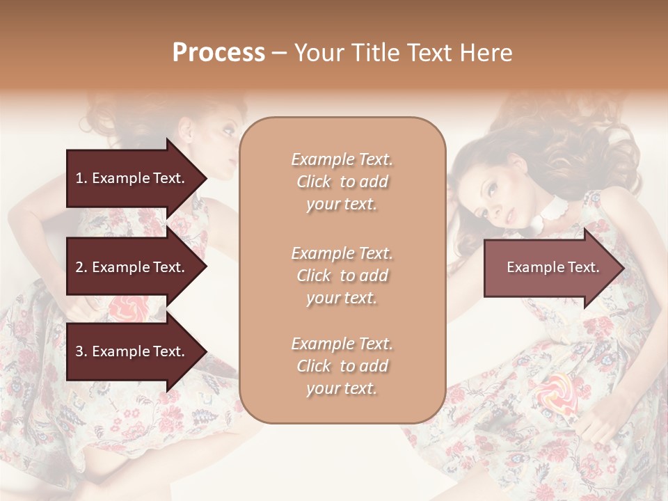 A Girl In A Dress PowerPoint Template