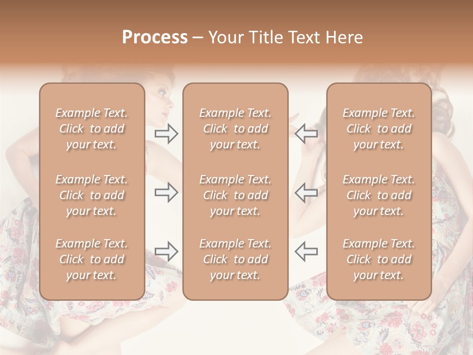 A Girl In A Dress PowerPoint Template