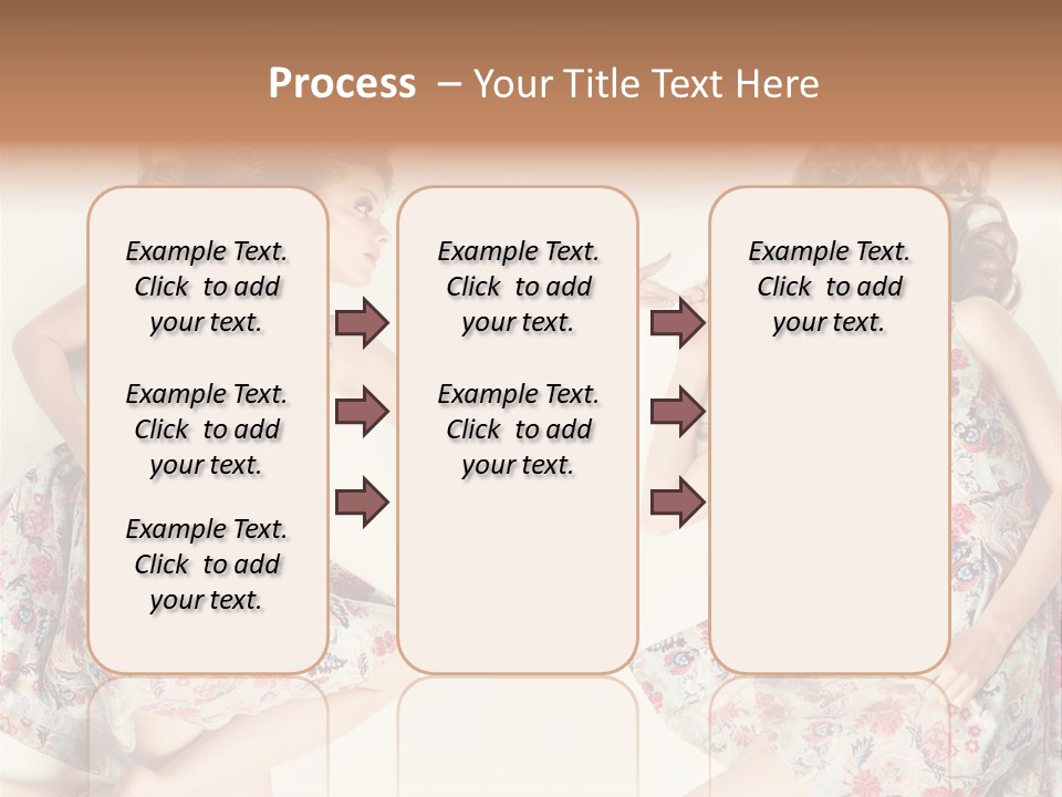 A Girl In A Dress PowerPoint Template