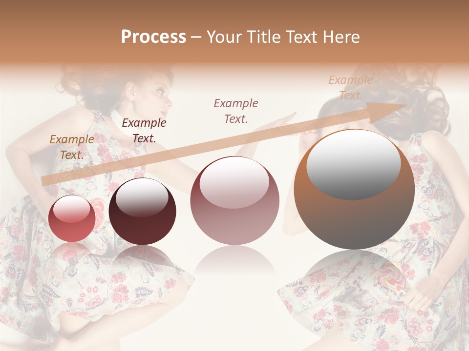 A Girl In A Dress PowerPoint Template