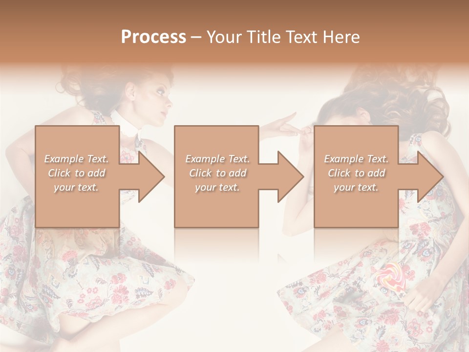 A Girl In A Dress PowerPoint Template