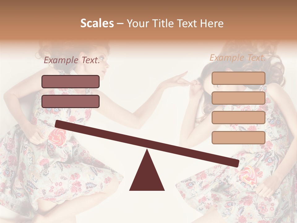 A Girl In A Dress PowerPoint Template