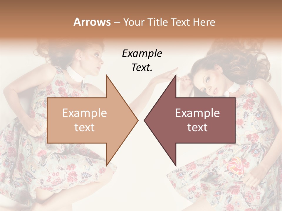 A Girl In A Dress PowerPoint Template