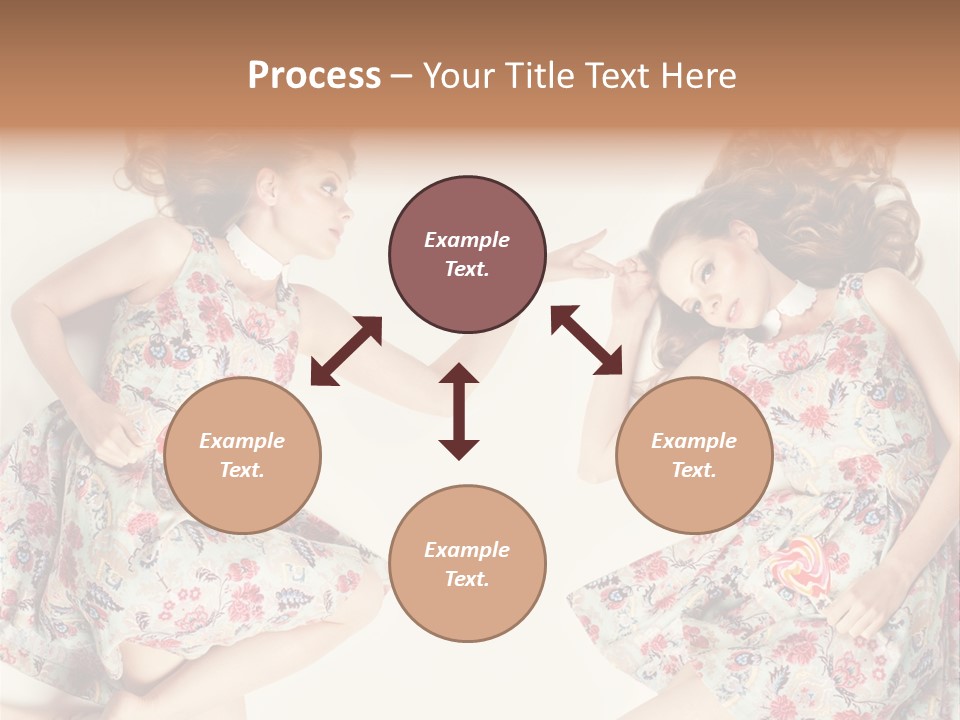 A Girl In A Dress PowerPoint Template