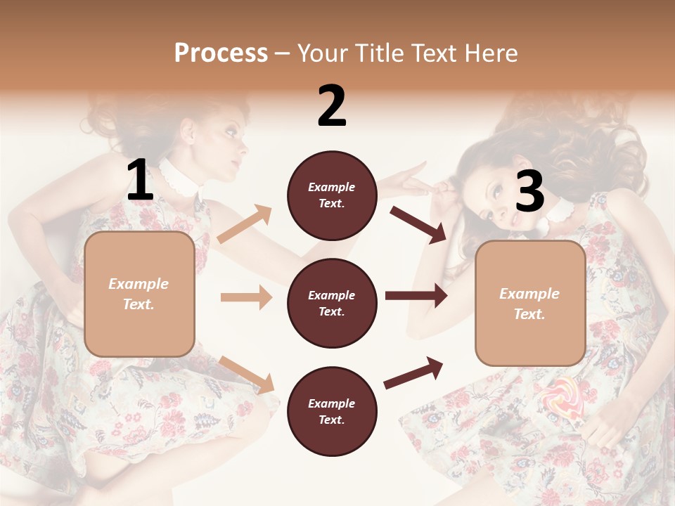 A Girl In A Dress PowerPoint Template