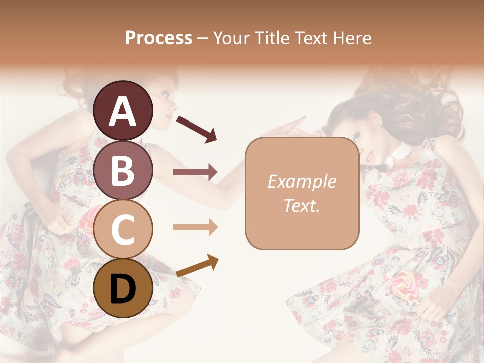 A Girl In A Dress PowerPoint Template