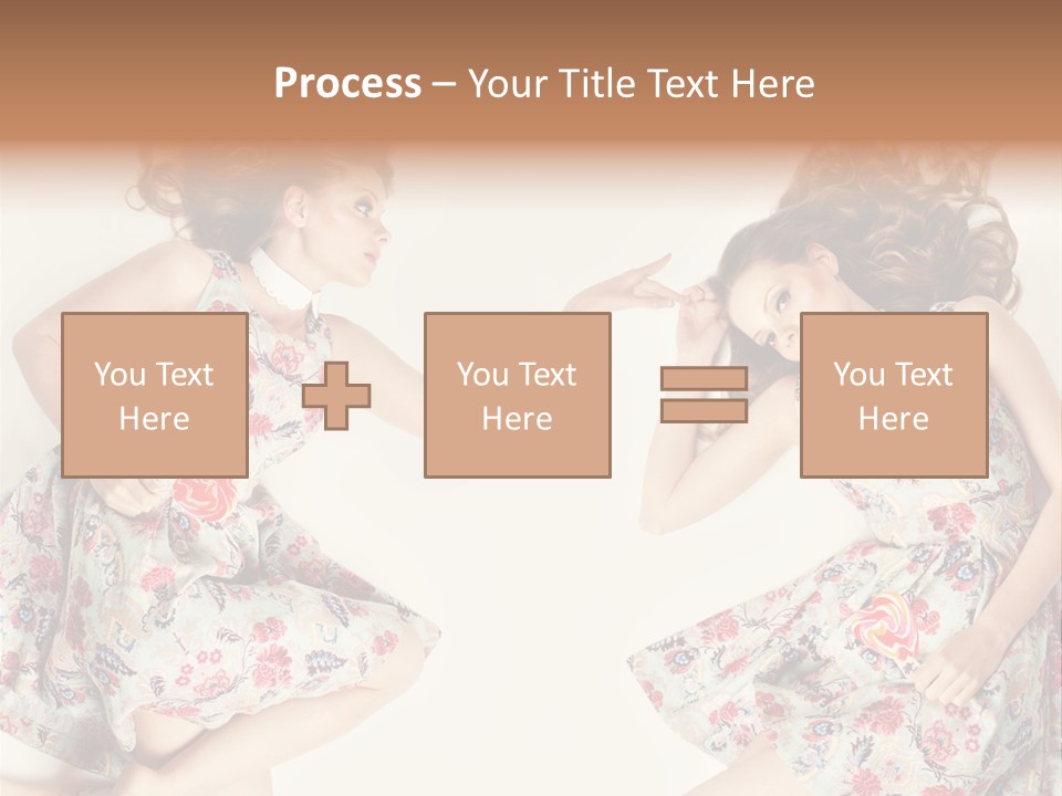 A Girl In A Dress PowerPoint Template