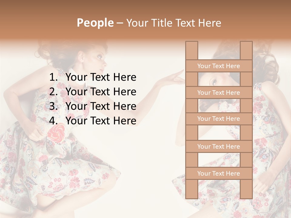 A Girl In A Dress PowerPoint Template