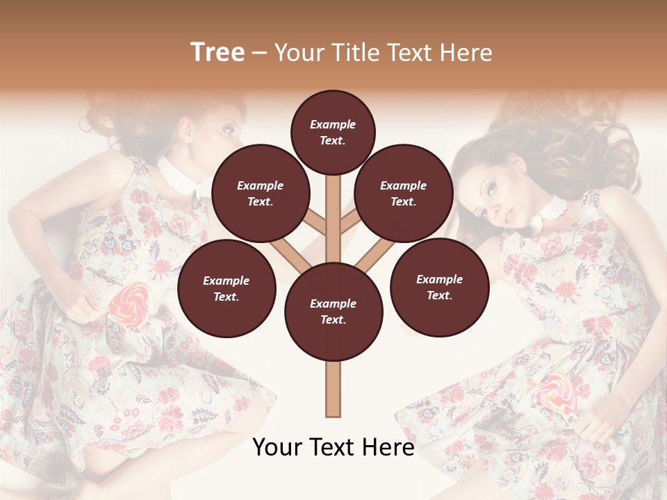 A Girl In A Dress PowerPoint Template