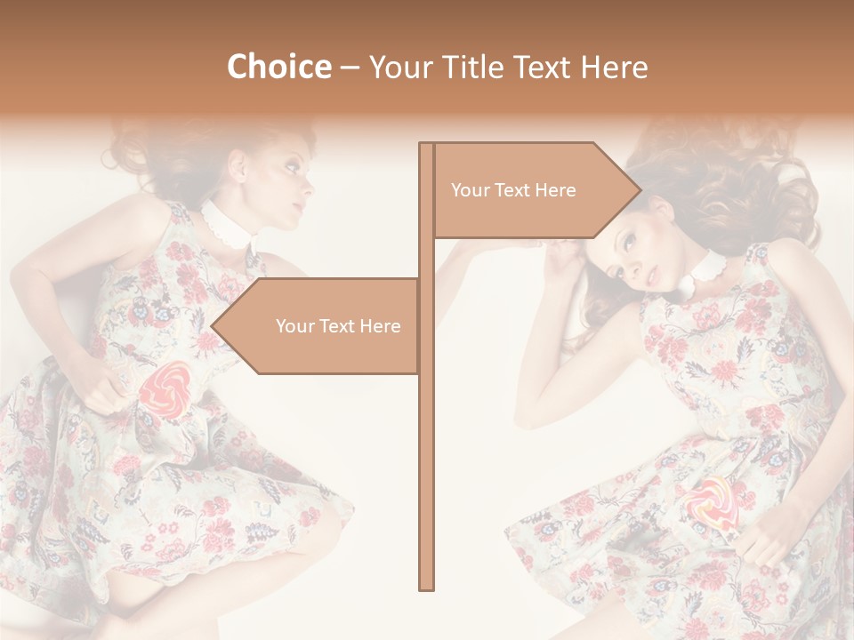 A Girl In A Dress PowerPoint Template
