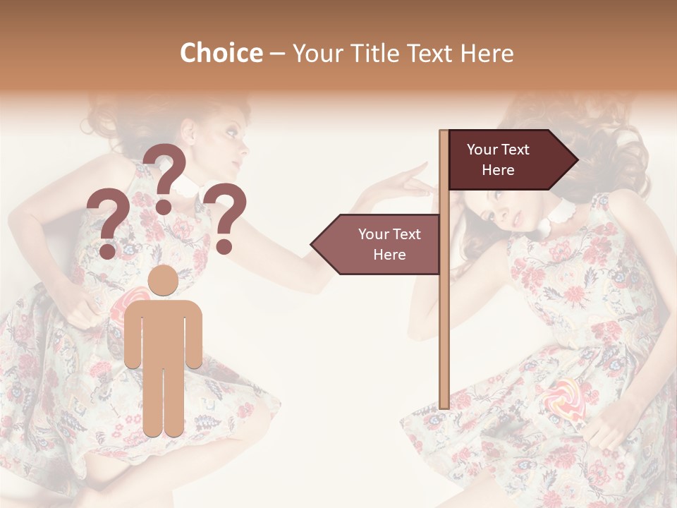 A Girl In A Dress PowerPoint Template