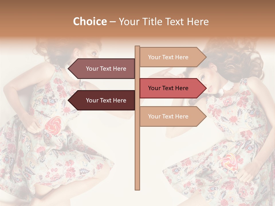 A Girl In A Dress PowerPoint Template