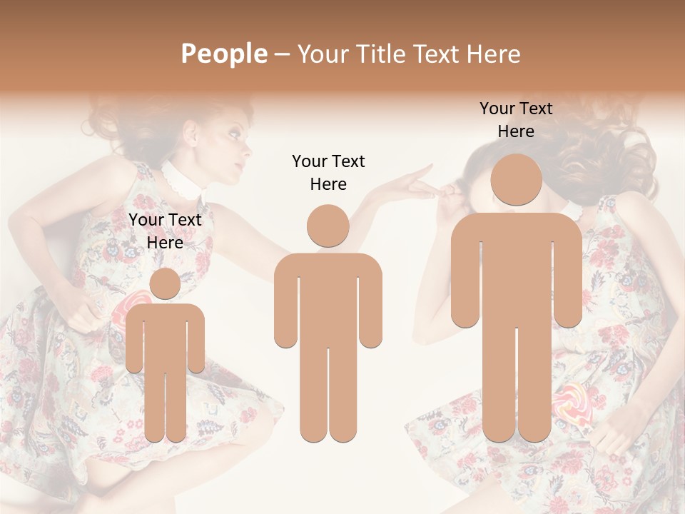 A Girl In A Dress PowerPoint Template