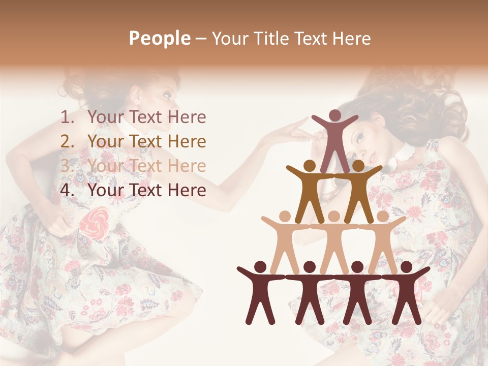 A Girl In A Dress PowerPoint Template