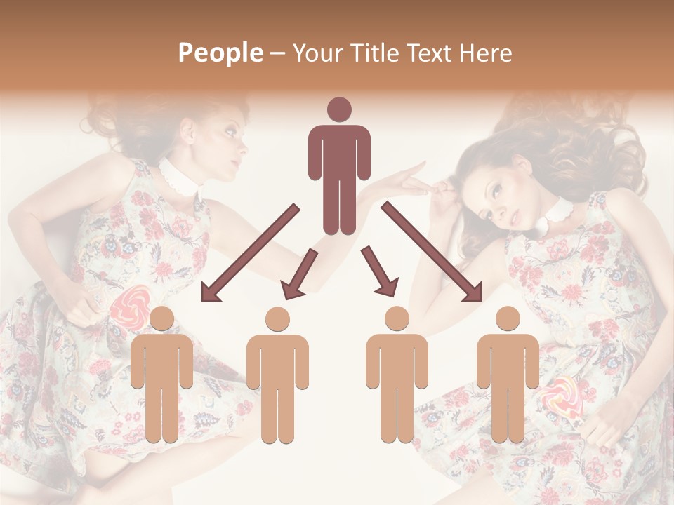 A Girl In A Dress PowerPoint Template