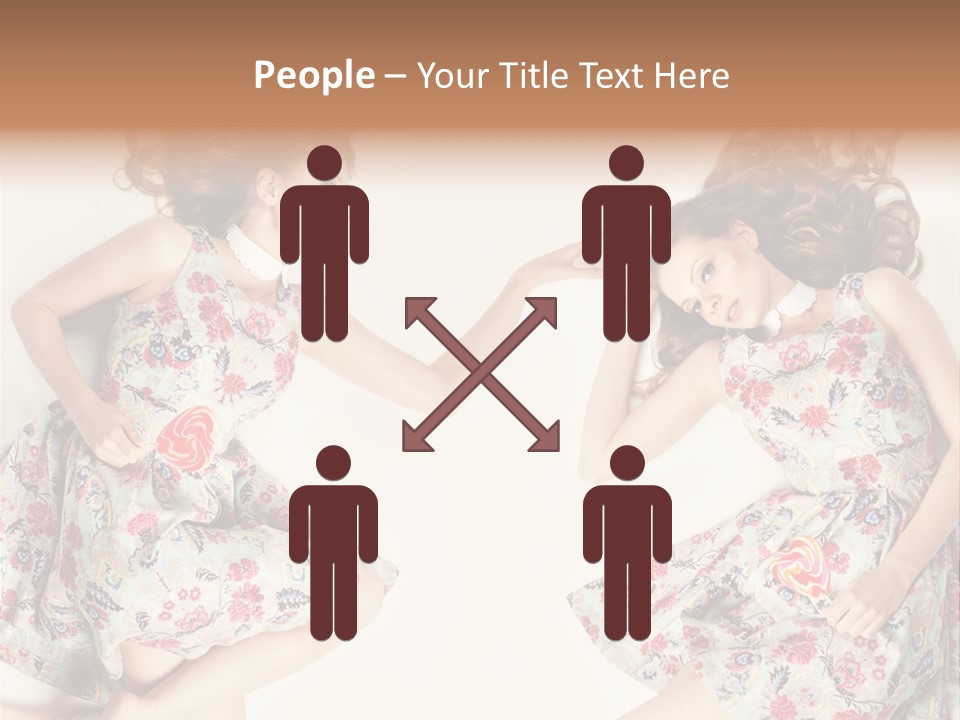 A Girl In A Dress PowerPoint Template