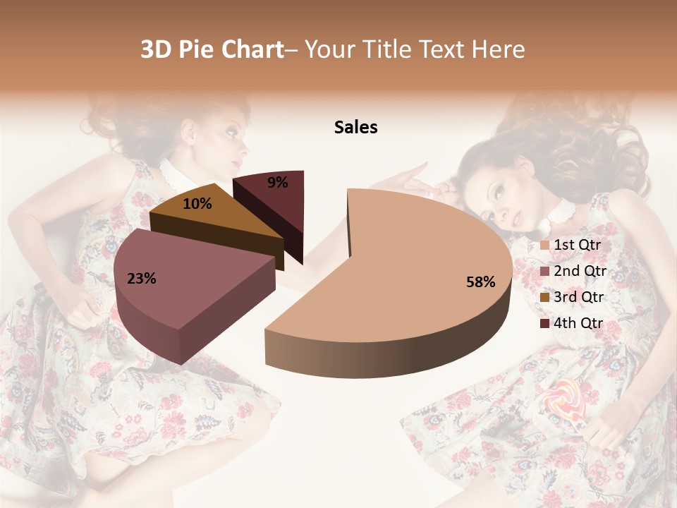 A Girl In A Dress PowerPoint Template